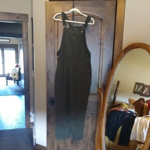 Doe & Rae Olive Green Denim Overalls - Casual Bib Style